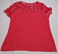 Matalan Red Lace Yoke Blouse