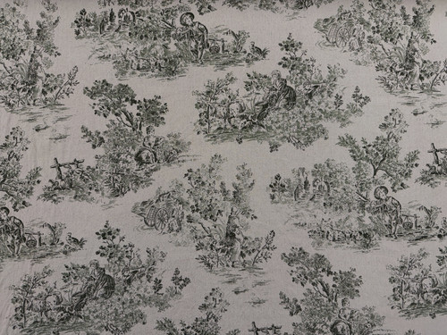 Chamonix village toile fabric - chamonix,
