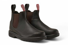 Rossi Brown Leather Chelsea Boots Endura 303 Australian Unisex Work Ankle Boots