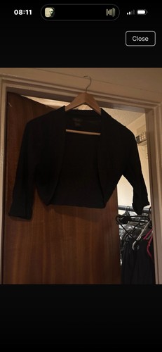 Ladies black cropped bolero - cropped,