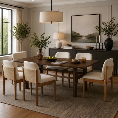 Large walnut dining table - large,