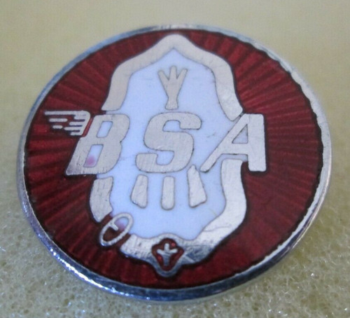 Bsa vintage enamel badge made - vintage,