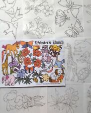 Vintage punch embroidery iron on transfer book use on material, pyrography