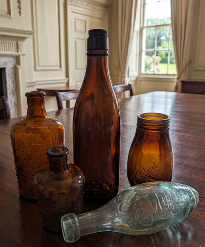 Antique glass bottle - antique,
