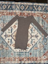Bershka Taupe Ribbed Bodycon