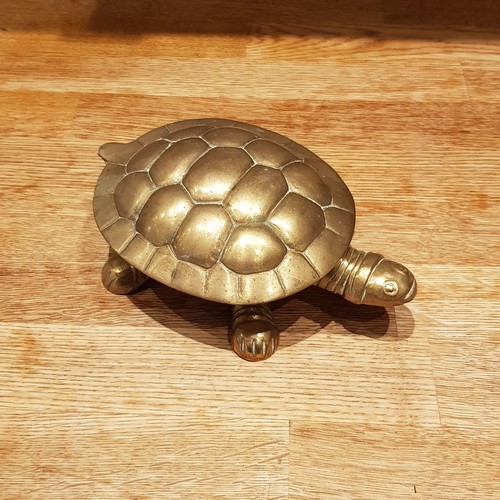 Vintage brass tortoise turtle - brass,