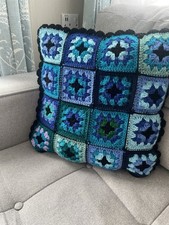 Handmade Granny Square Crochet Cushion Cover