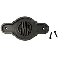 GWR Logo Railway Plaque, Antique Style Cast Iron Iconic Railway Memorabilia