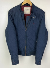 JACK WILLS PADDED WINTER JACKET Size Medium 40" Men`s Quilted Slim Fit Navy Blue