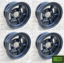 4x Black Challenger 5 Spoke Steel Wheels for Land Rover Defender 16" x 8" ET-35