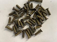 Whitworth Countersunk Brass Screws 3/16" x 5/8" Slotted Vintage NOS Solid Bolts
