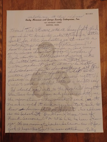 Rocky marciano handwritten - marciano,