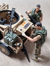 HM Armed Forces Jackal WMIK All-Terrain & x2 Infantry Figures- Talking & Snipper