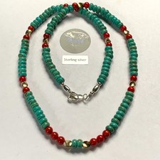 Turquoise coral and copper - coral,