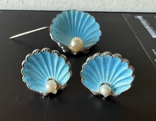 Silver baroque pearl - pearl, enamel