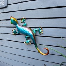 Metal Gecko Garden Wall
