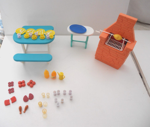 Barbie dolls picnic barbeque - barbie,