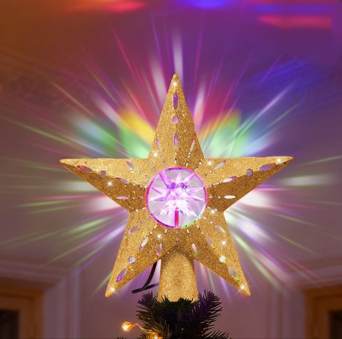 Gold rotating christmas tree - rotating,