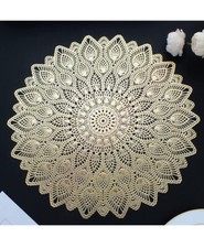 6 pcs 15" wide Round Vinyl Placemats Wedding Party Decorations