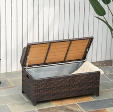 Rattan Storage Bench Outdoor