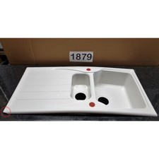 Astracast Sierra 1.5 Bowl Teflite Plastic White Reversible  Sink *Grade B*