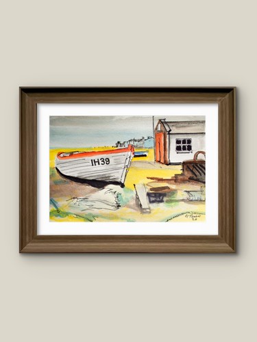 Aldeburgh beach fishing boat - beach,