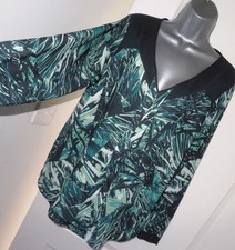 M&S Ladies Green Tropical Leaf