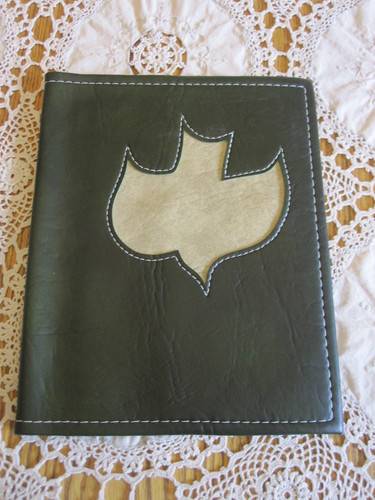 Vintage embossed leather book - vintage,