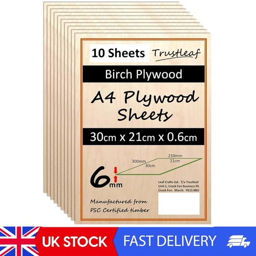 6mm birch plywood 300x210x - 6mm,