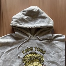 Grey Hoodie Toby Toad Frog Hoodie Pullover Hooded Sweater