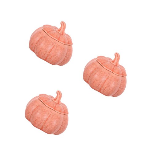 3pcs pumpkin shape - shape, ceramic