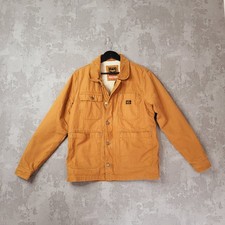 Vintage Superdry Workwear Ranch Jacket Men's M Brown Sherpa Lined Button Front