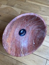 Marble Vanity Basin Used 29cm Diameter Good Condition But Benefit From New Plug