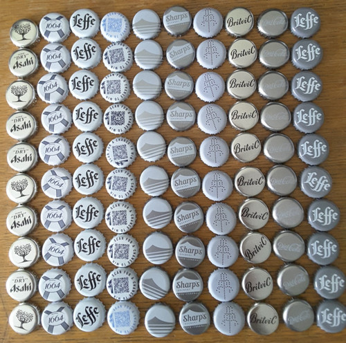 100 silver white beer bottle - beer,