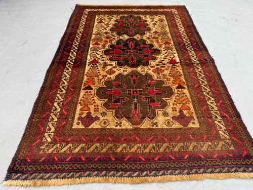 3x4 handmade afghan baluchi - 3x4,