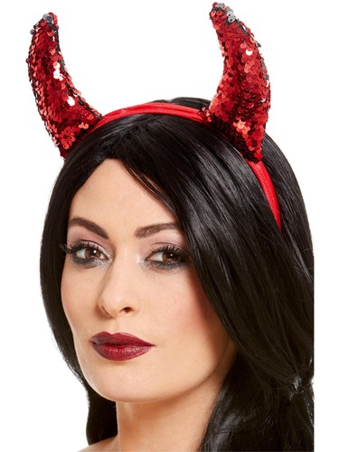 Reversible sequin devil horns - reversible,
