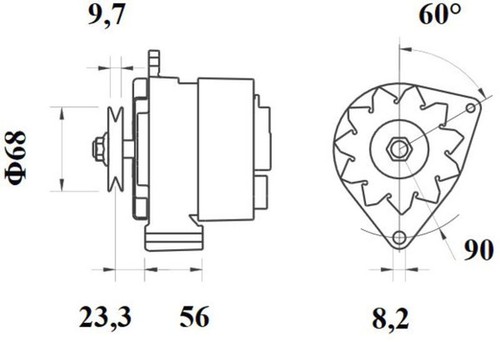 Mahle alternator 532 - alternator, mg