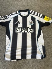Genuine Newcastle United 25/26 Home Shirt Champions league Large NEW Never Worn