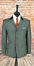 mod suit, skinhead suit Saga tonic suit 3 button suit slim fit mod suit