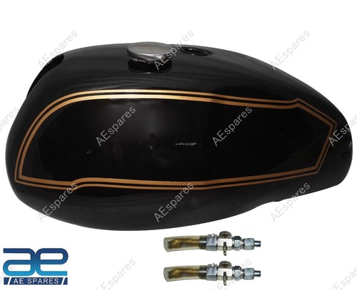 Petrol fuel tank black - black, painted