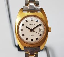 1970s Sekonda USSR Ladies Watch Mechanical Cal Luch 1814 Gold Tone Spares Repair