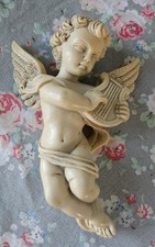 Vintage Cherubs wall display decoration. 15cm Tall. vgc