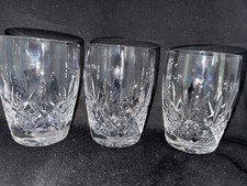 Vintage Set of 3 Stuart Crystal Glengarry 4 “ Barrel Shape Flat Tumblers 2nds.