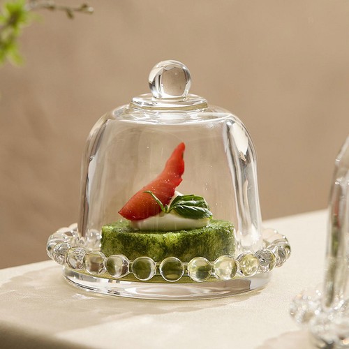 Glass small cake display - cake, stand