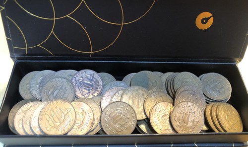Half penny coins 87 - half, x