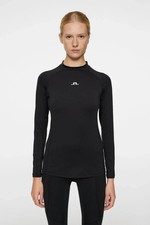 J. LINDEBERG WOMEN'S LORENA BLACK LONG SLEEVE TOP SMALL GOLF NEW NWT