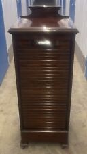 Early To Mid c20th Tambour Front Roll Up Cabinet H126cm x D49cm x W49cm