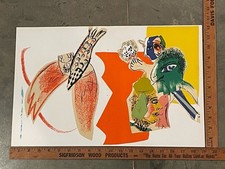 Vtg Marc Chagall Original  Color Lithograph Mourlot Print XXe Siecle 1960’s