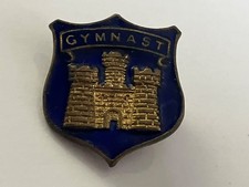 Vintage Gymnast Enamel Pin Badge By Fattorini
