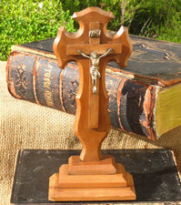 Wooden Cross Crucifix FRENCH